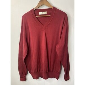 Fairway & Greene Respect For The Game Men's Red  Sweater Size Large Christmas